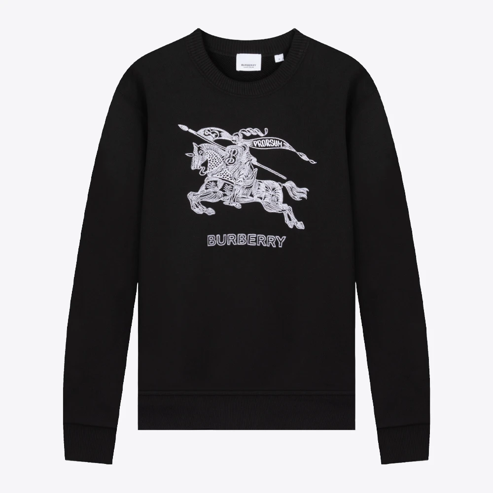 BURBERRY博柏利春秋新品logo骑士刺绣男休闲圆领套头卫衣8072777
