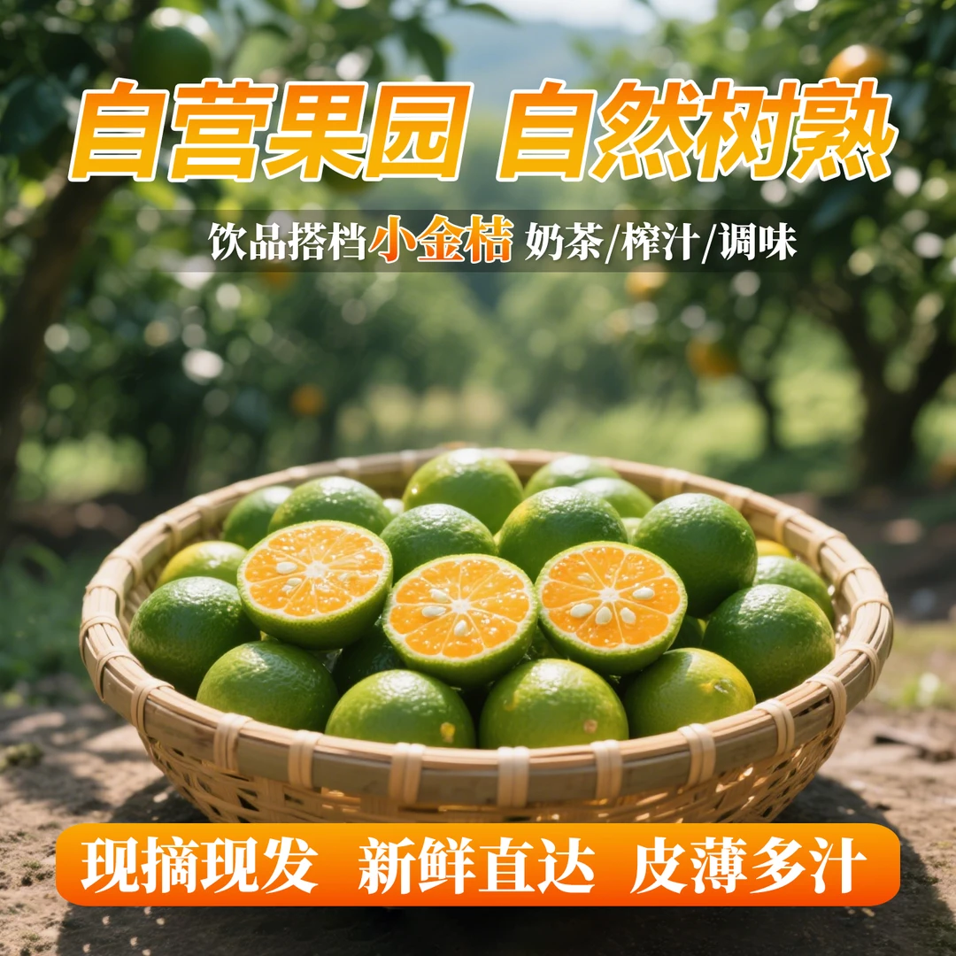 小青桔金桔新鲜青柠檬青柑柠檬百香应当季水果泡果饮品奶茶店专用
