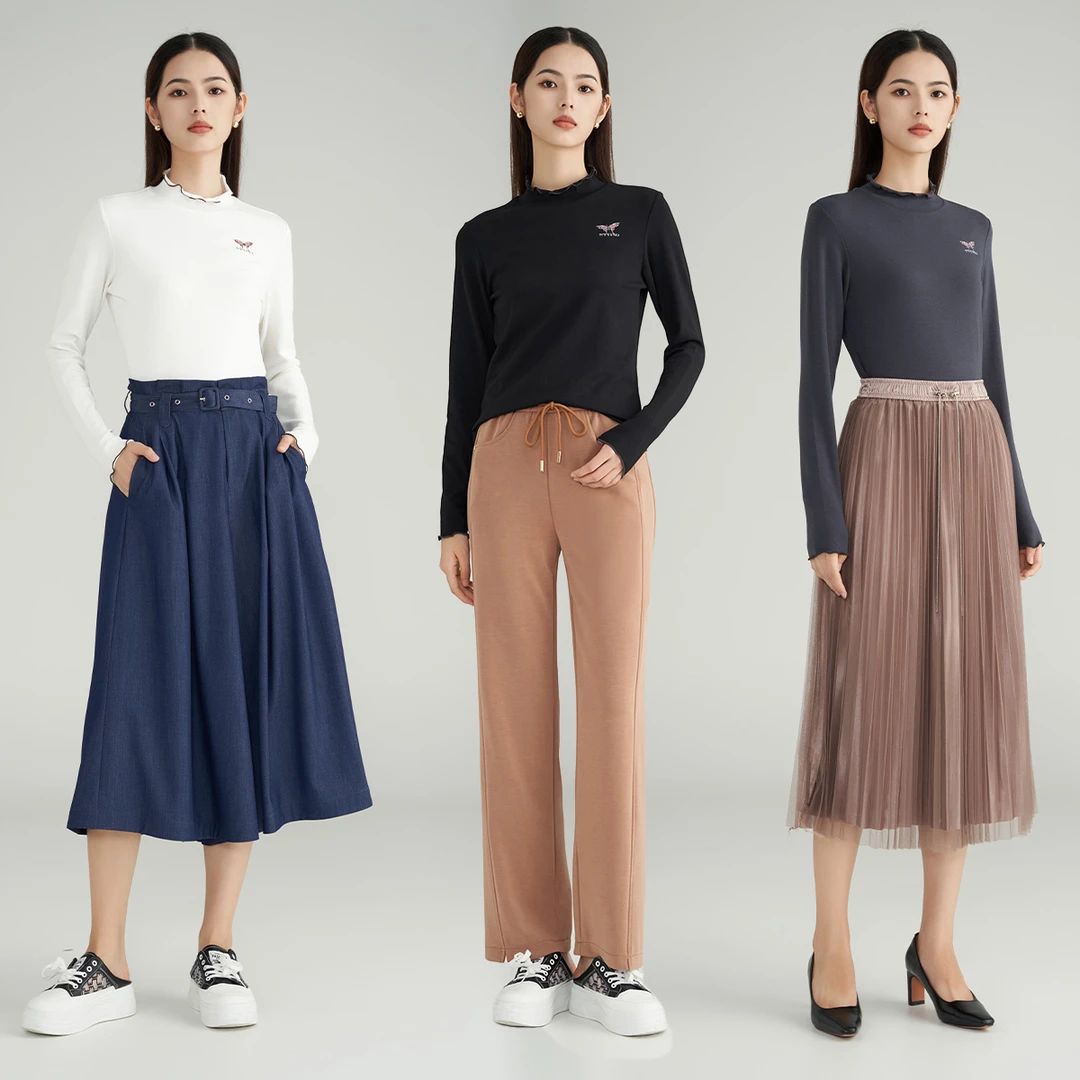 【妍妍专属】长袖针织百搭女士打底春秋上衣VDA083POH0