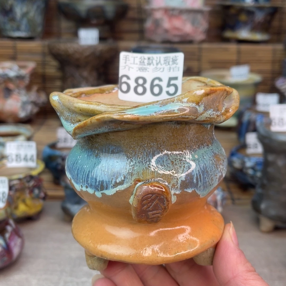 手工花盆默认瑕疵完美者勿拍