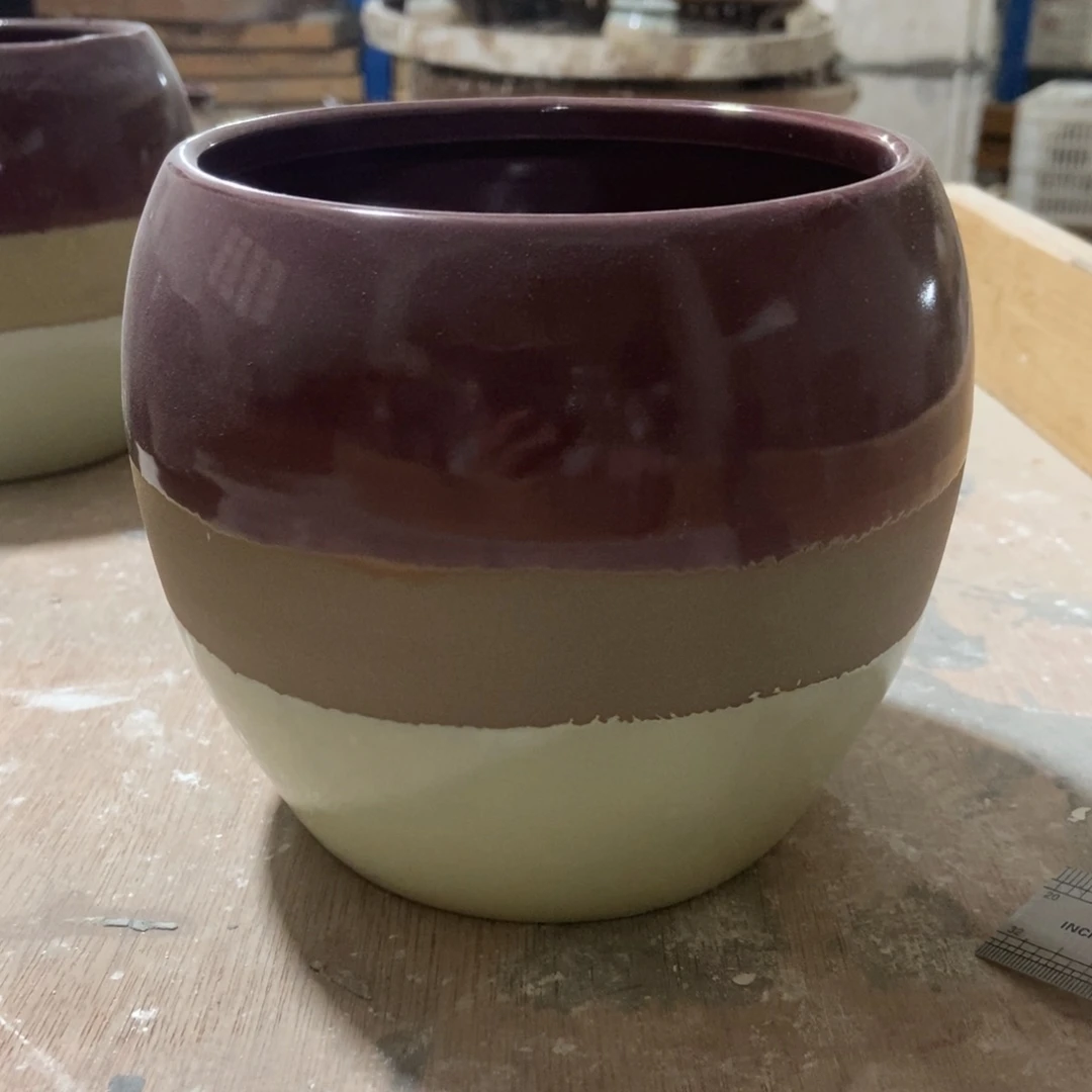 红陶高温陶瓷花盆