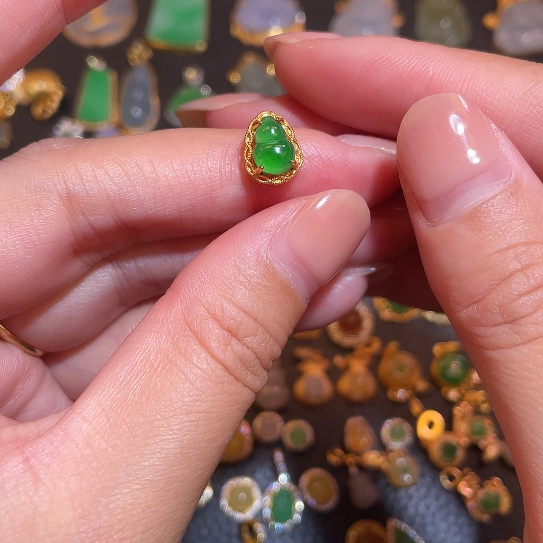 翡翠银S925镶嵌颈饰