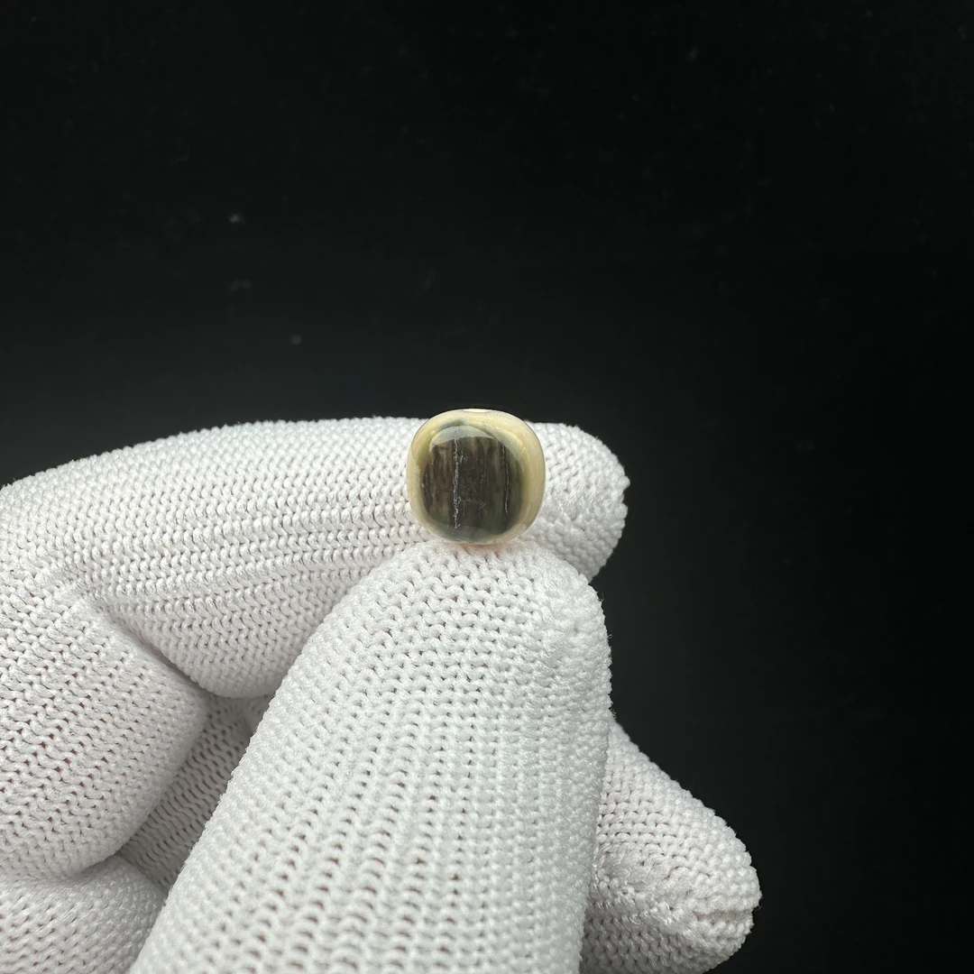 D8789天然猛犸牙 蓝眼睛桶珠9.4*8.7mm支持鉴定 假一罚四