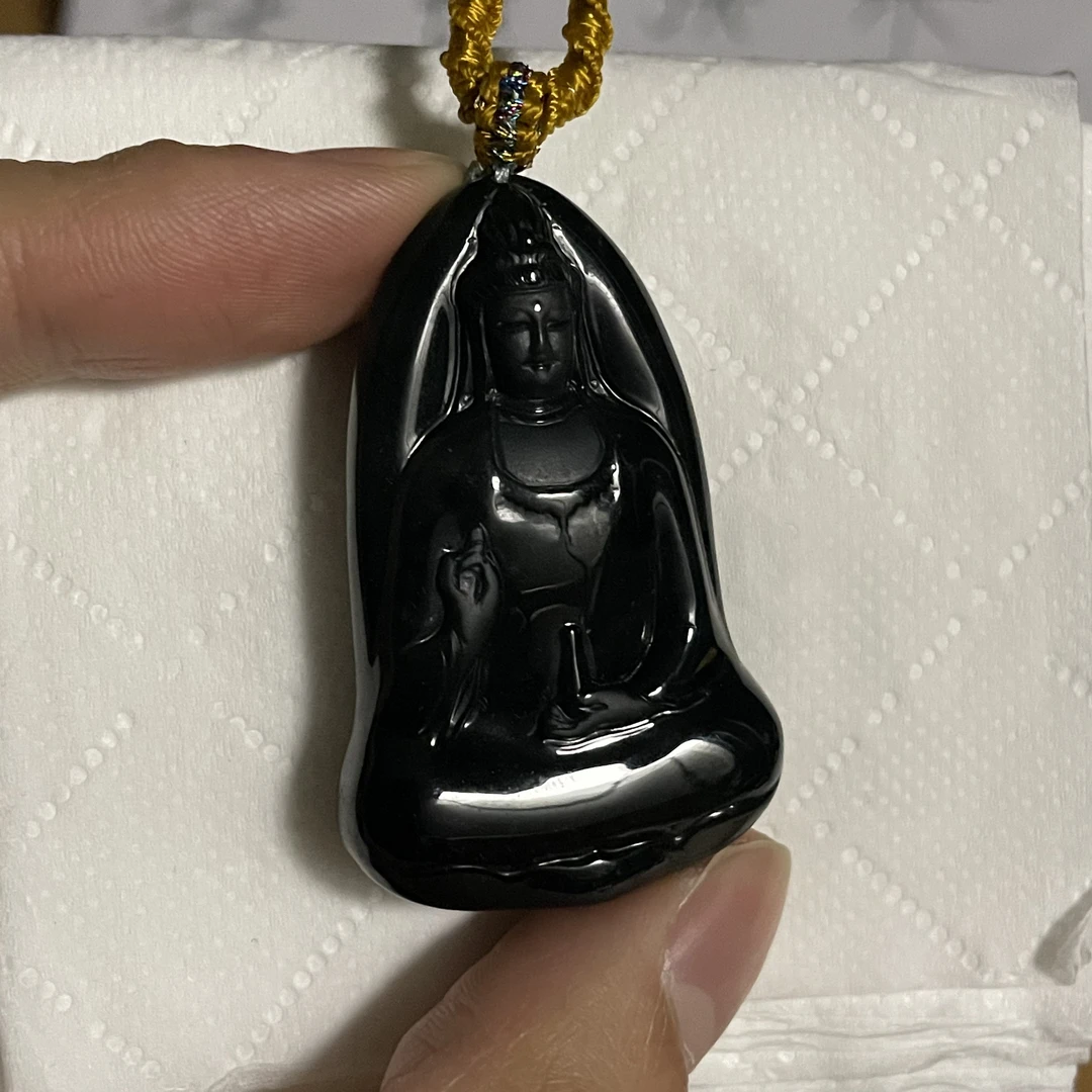 天然翡翠A货 素衣观音菩萨