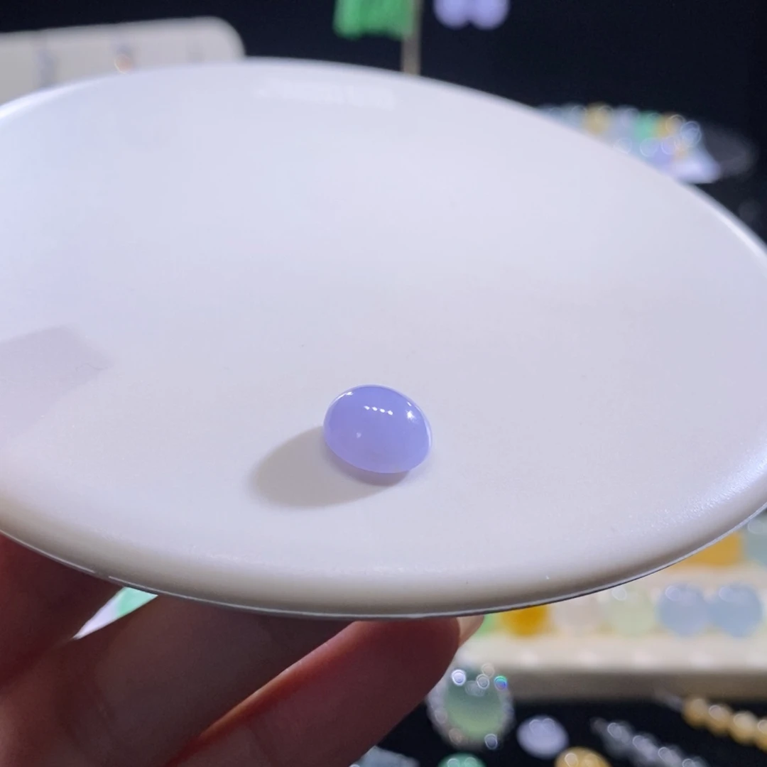 翡翠未镶嵌颈饰冰红紫蛋面