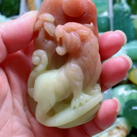 蛇纹石玉未镶嵌手把件