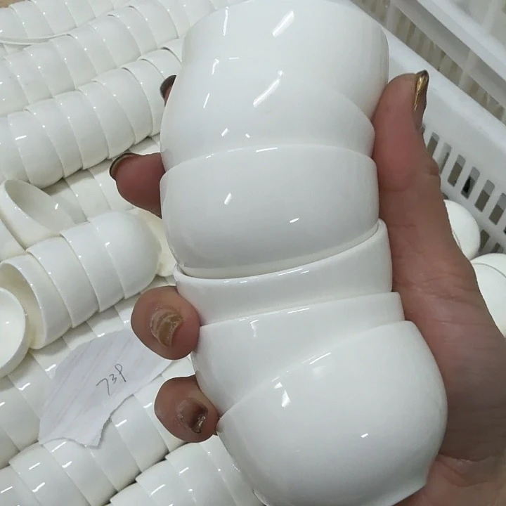 高端羊脂玉系列茶杯十个一组功夫茶杯30cc