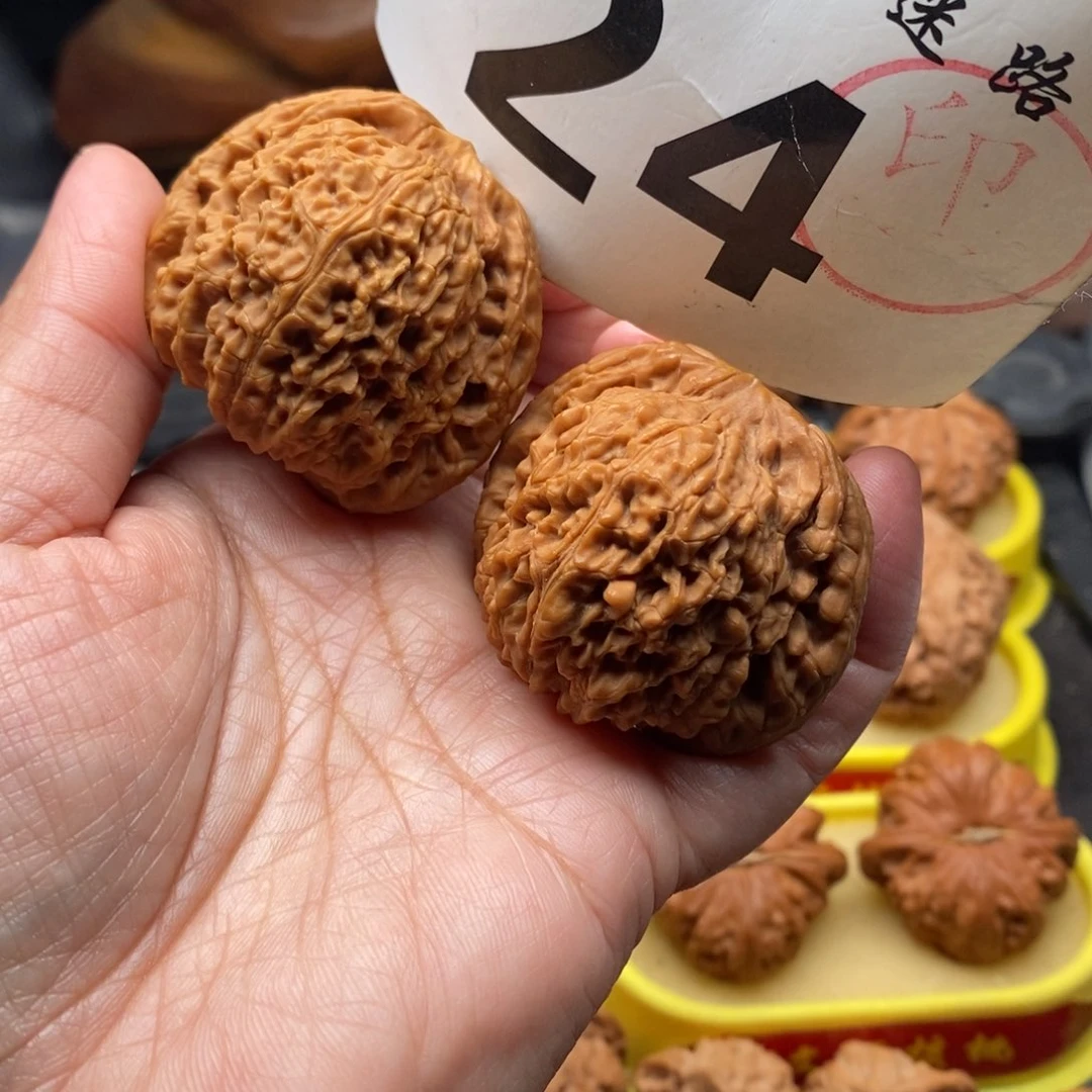 把件文玩核桃45粗棱南疆