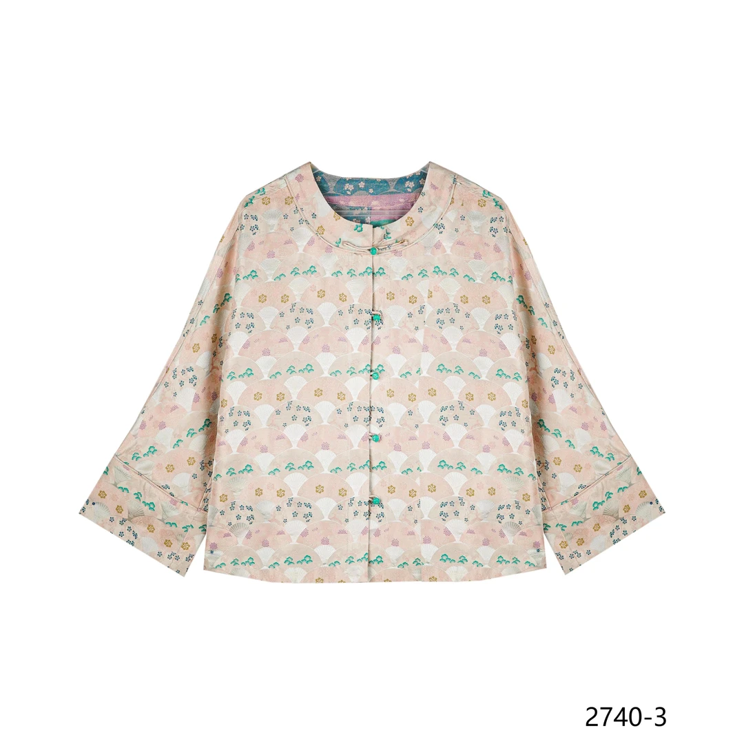 LL 丝绸之路2025新款宋锦提花复古新中式短外套 2740-3