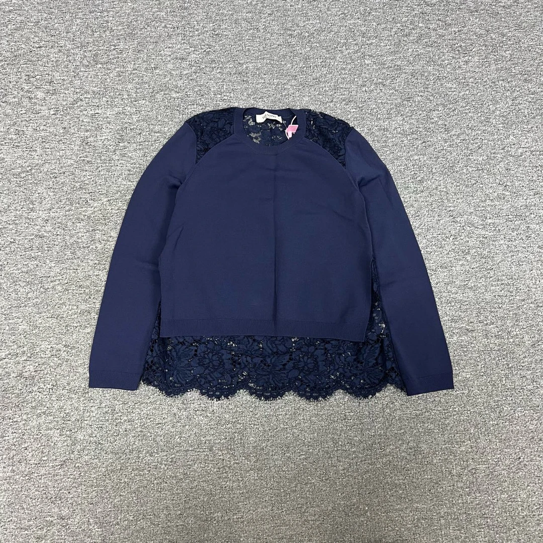 99新 Valentino/华伦天奴 华伦天奴 主线蕾丝拼接针织