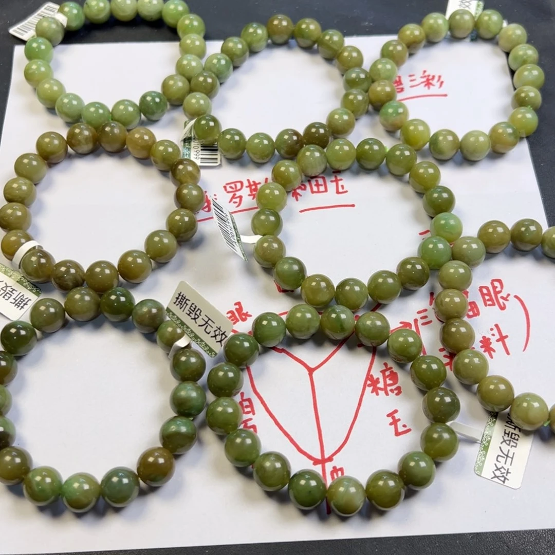 颈饰未镶嵌和田玉多样性拍一发一俄罗斯碧玉唐三彩卡12