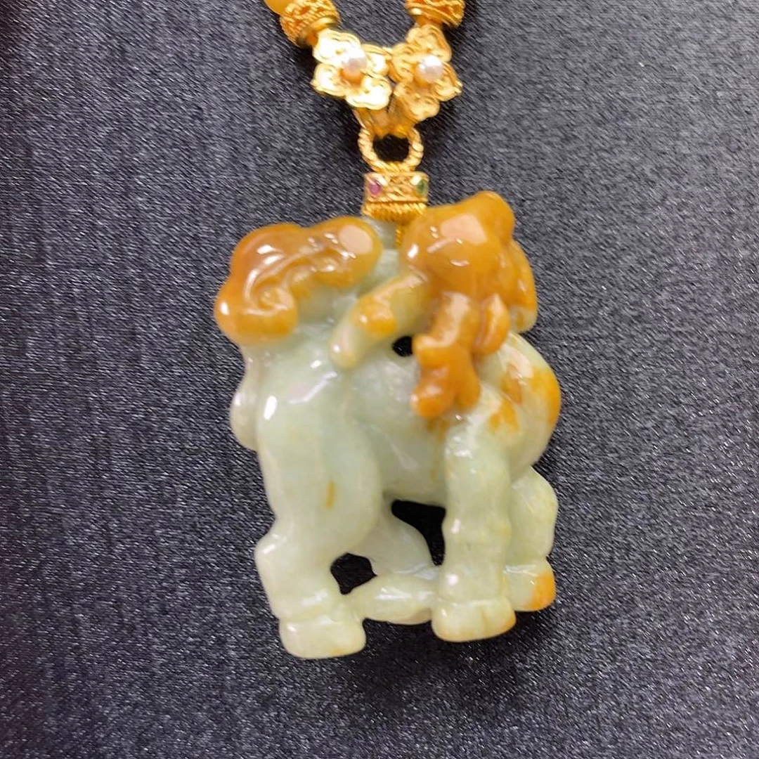 翡翠合金吊坠(赠链)国风