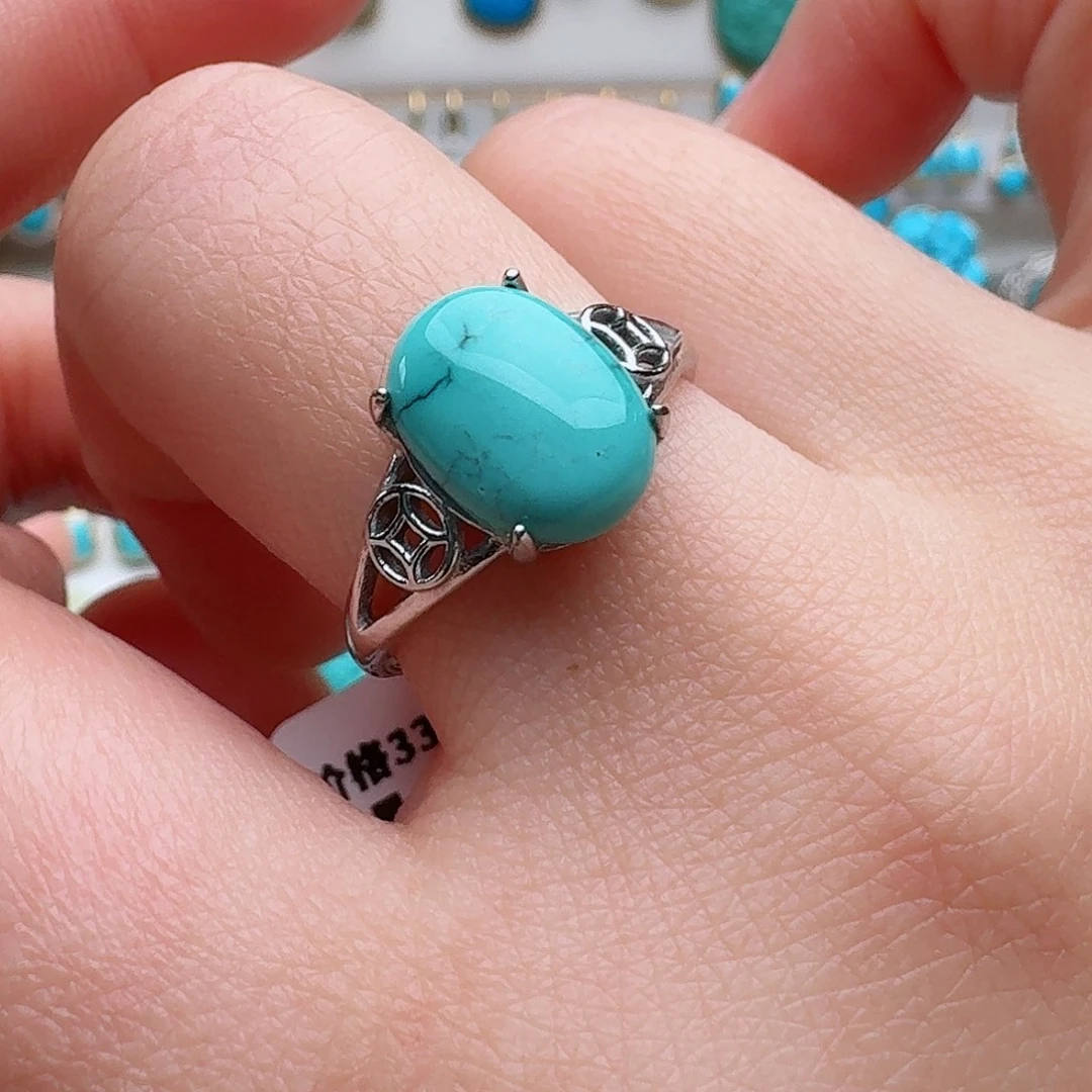 绿松石银S925镶嵌配饰