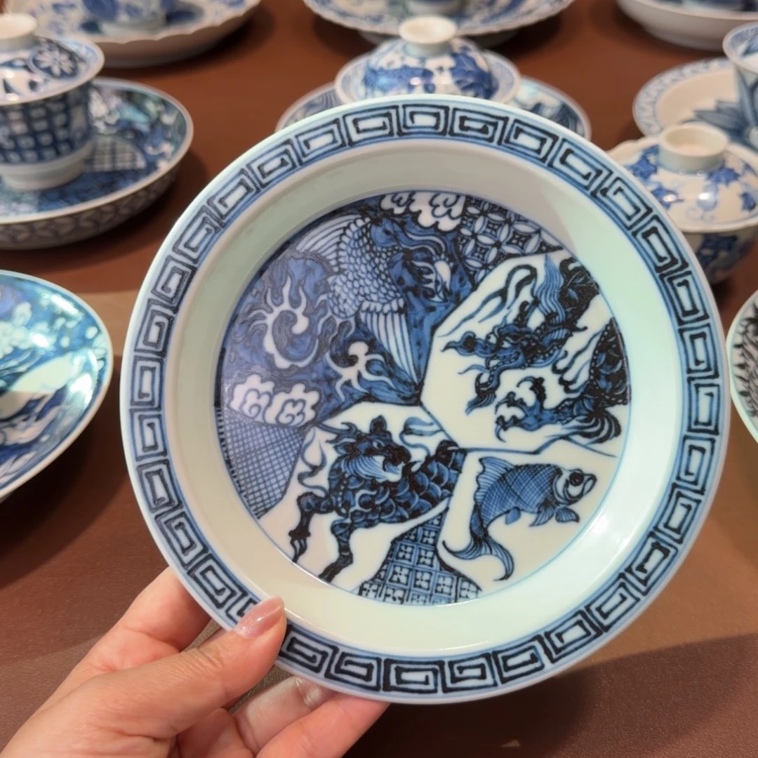 手工手绘茶具壶承