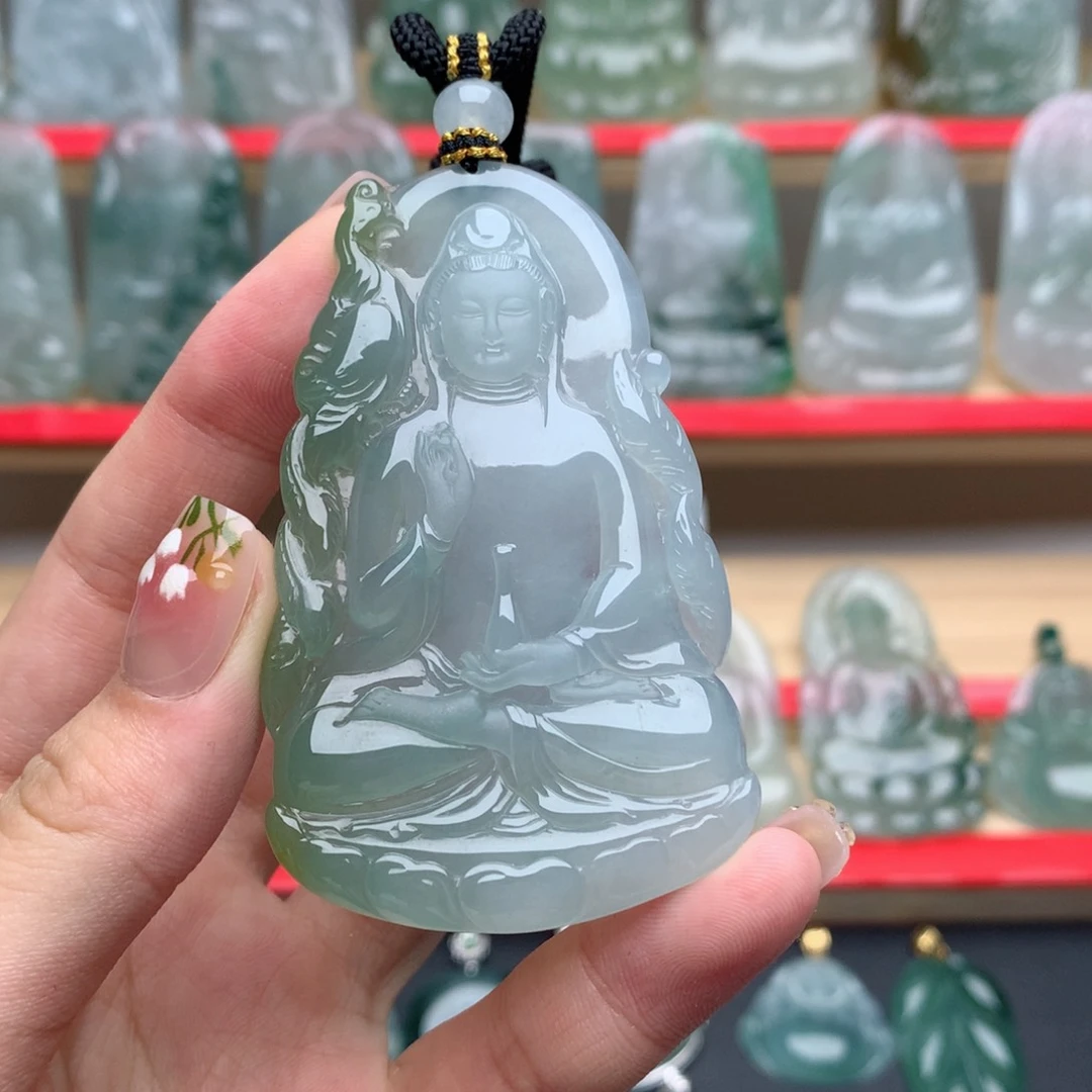 翡翠未镶嵌颈饰胖****级素衣