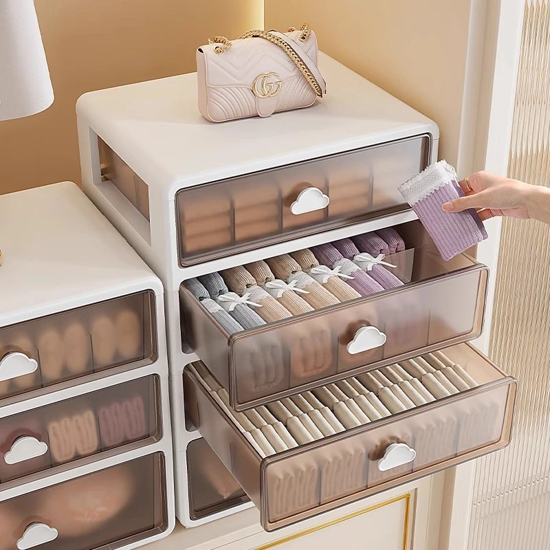 内衣收纳盒抽屉式家用衣柜分层神器内裤袜子贴身衣物整理箱三合一