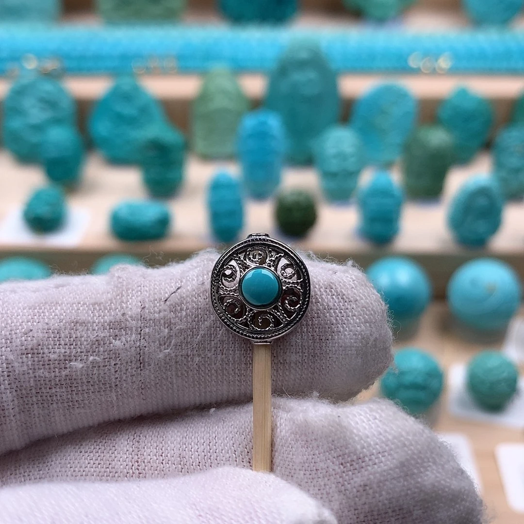 绿松石配饰银S925镶嵌