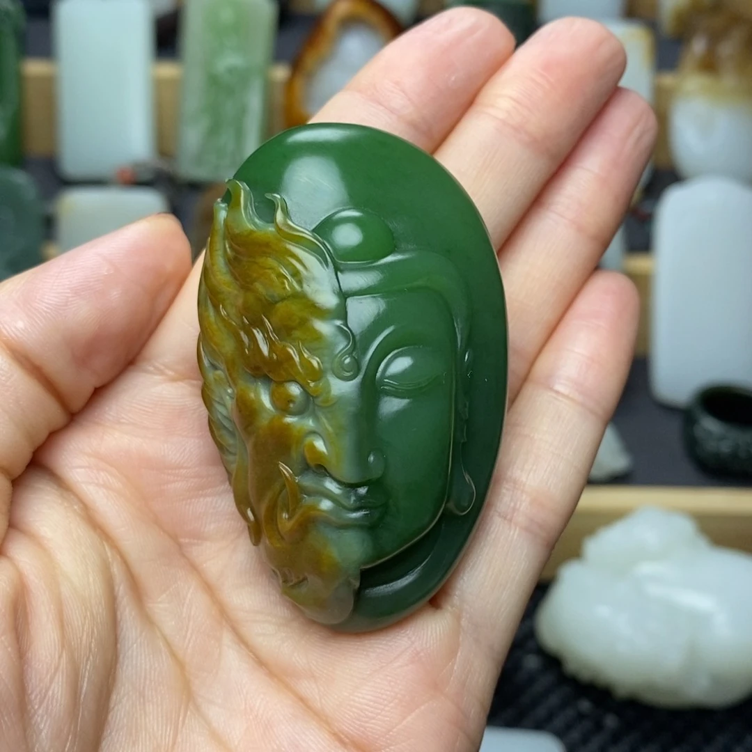 和田玉未镶嵌挂件