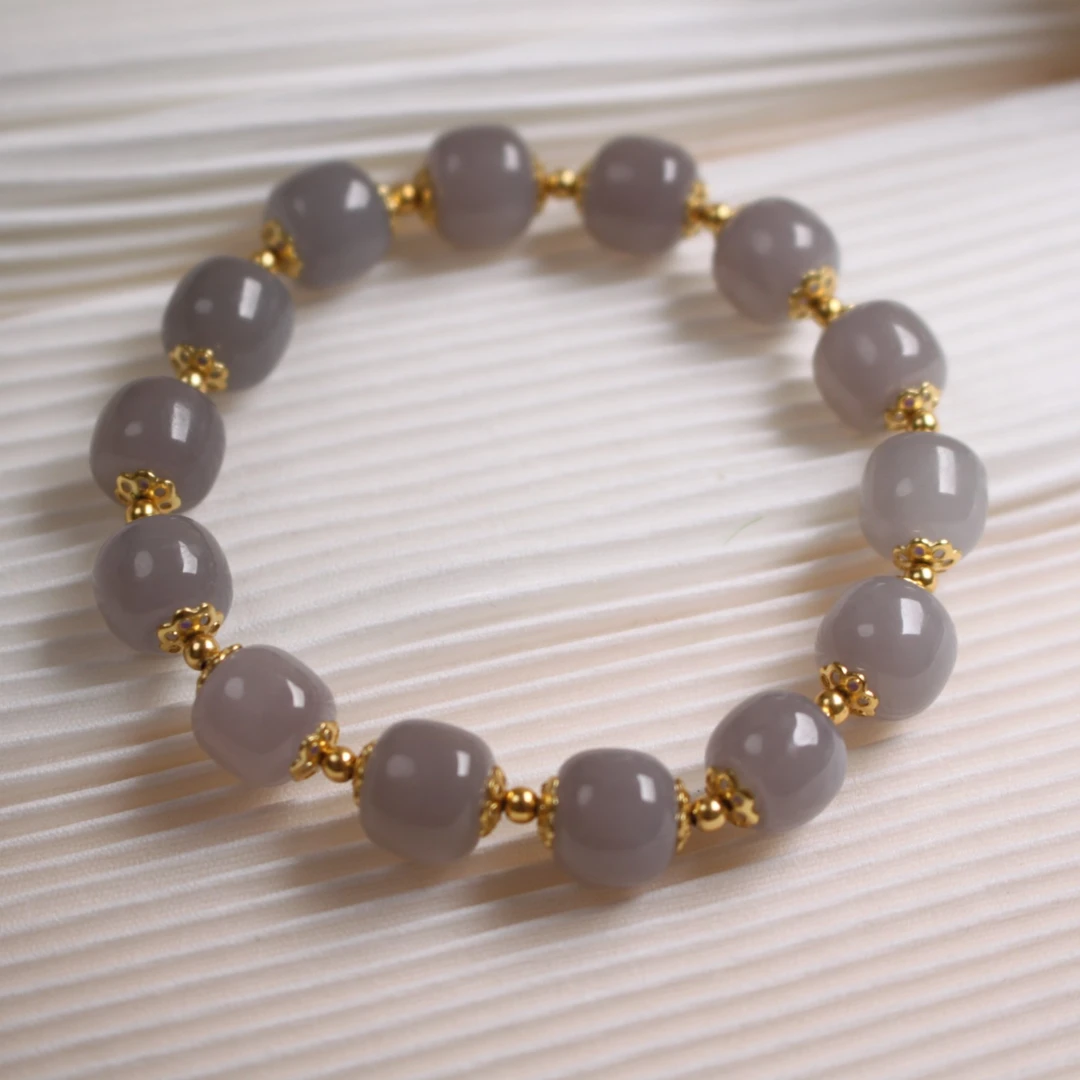 烟紫和田玉手串 JYDM23103043