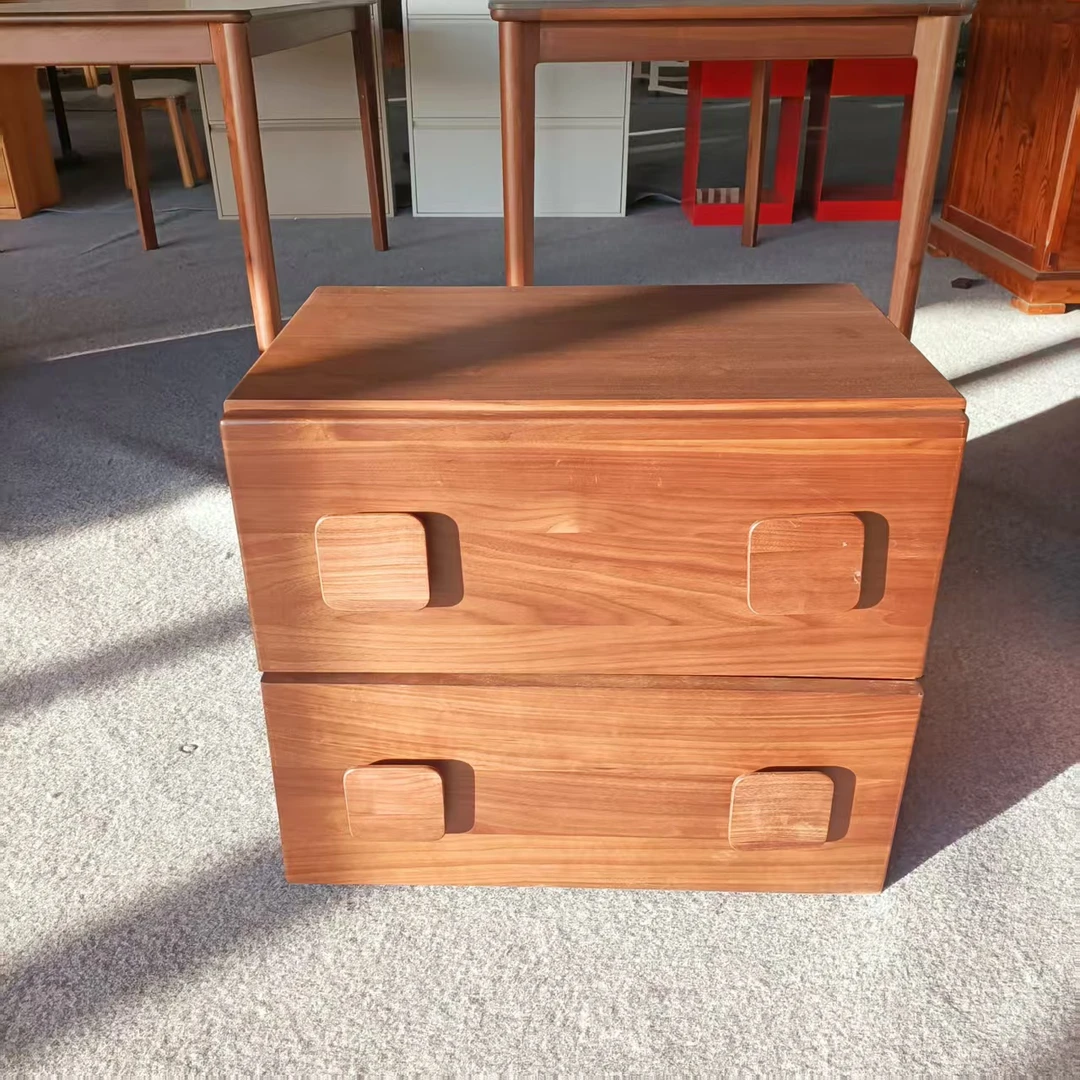 580*380*500MM微瑕款北美黑胡桃木电视柜客厅中古风落地卡门柜