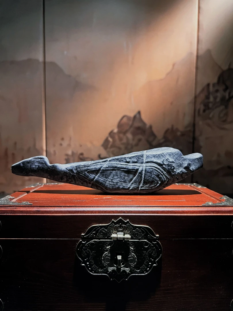 【仙人卧榻】济源纹石 钟鼎纹石 天然石 奇石 观赏石