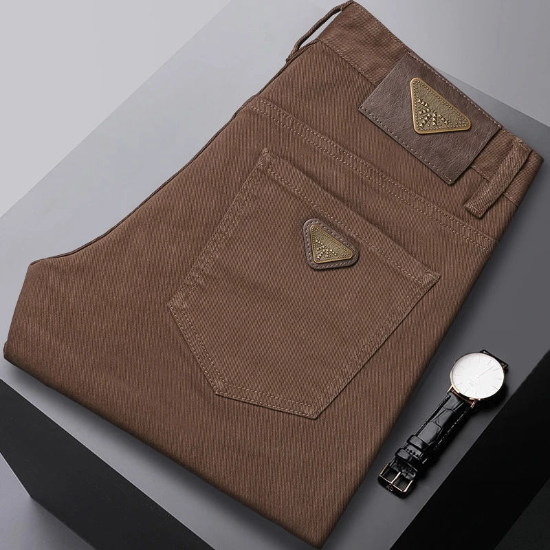 男士牛仔裤秋冬2025新款轻奢男款修身弹力直筒久穿百搭牛仔长裤男