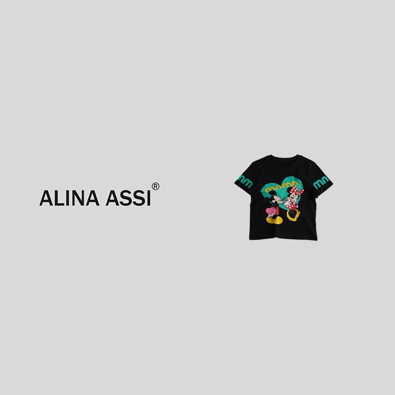 【一个艺】2025春夏新款百搭时尚T恤简约显瘦短袖上衣YMS838