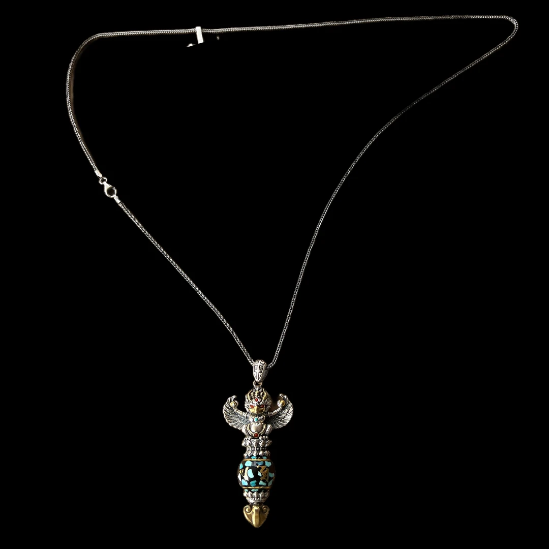 坠链均925银 A1201 《聚鑫中古》银项链（大鹏鸟）孤品