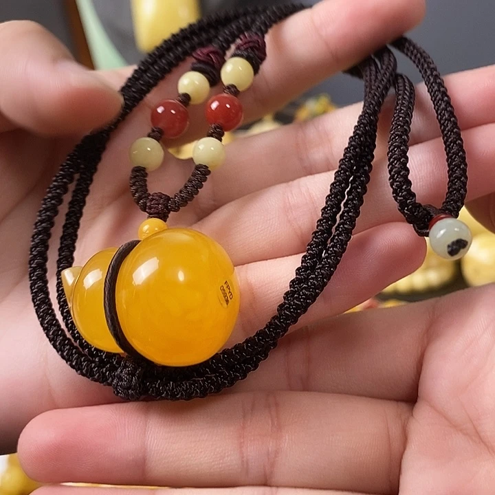 琥珀未镶嵌裸石葫芦