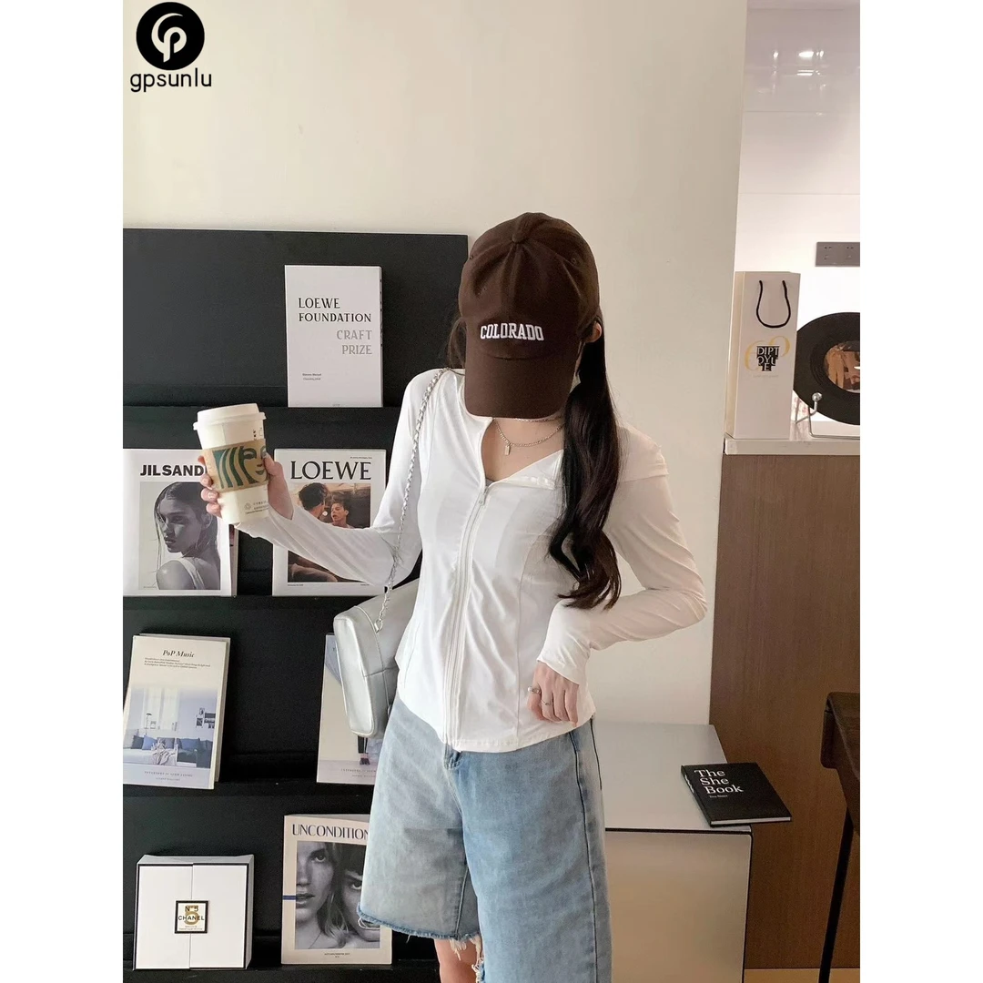 冰丝修身防晒衣女2025夏季新款防紫外线透气瑜伽服罩衫防晒服外套