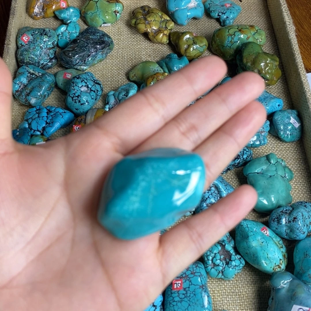 高瓷精品湖水蓝随型w