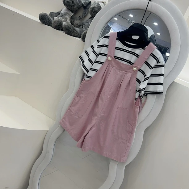 W童品，（现货）2025夏季儿童套装新款短袖两件套裤子短裤韩版103