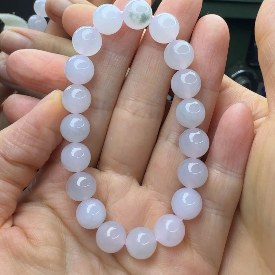 汐***貂翡翠未镶嵌手链卡9.8左右