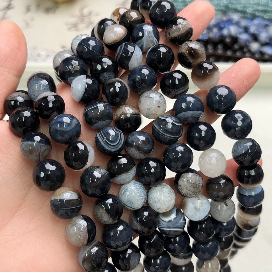 玛瑙/玉髓未镶嵌珠宝半成品卡14共生玛瑙圆切一条