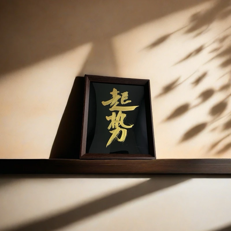 “起势”10寸创意新中式玄关手工办公桌摆件摆设工艺品送自己送朋友