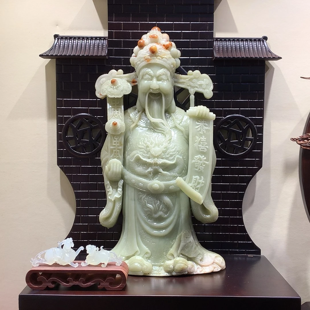 蛇纹石玉未镶嵌摆件