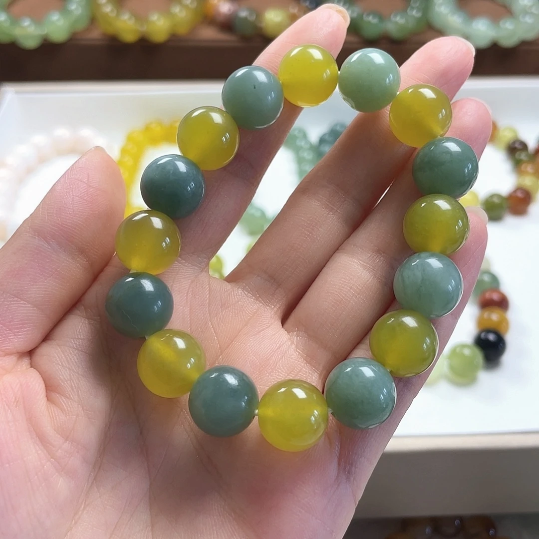未镶嵌蛇纹石玉手串