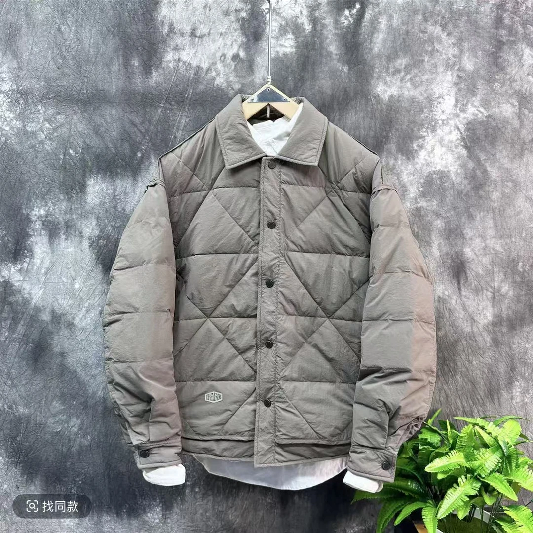 轻薄冬季休闲保暖翻领羽服9201