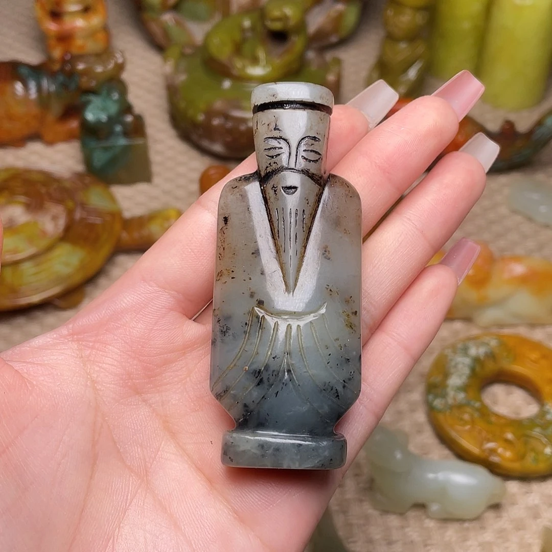 蛇纹石玉未镶嵌颈饰