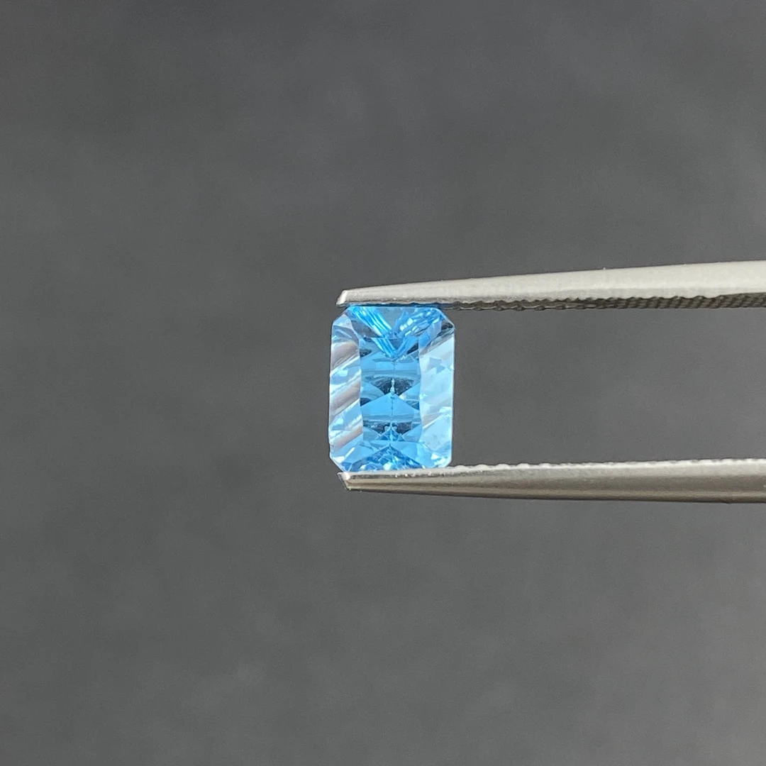 天然精品托帕石裸石千玺切工5*7