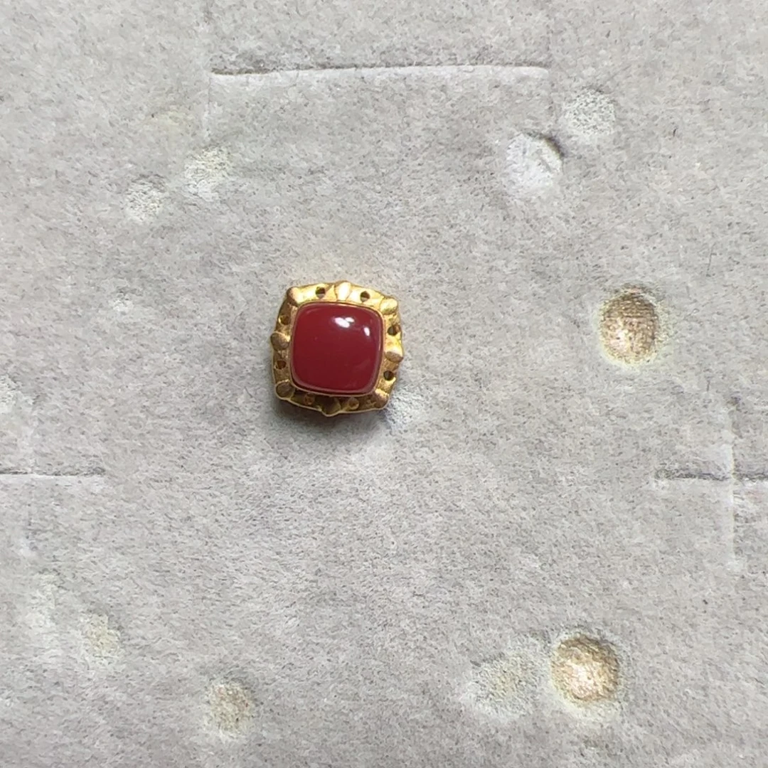 南红玛瑙18K金镶嵌9➕背云