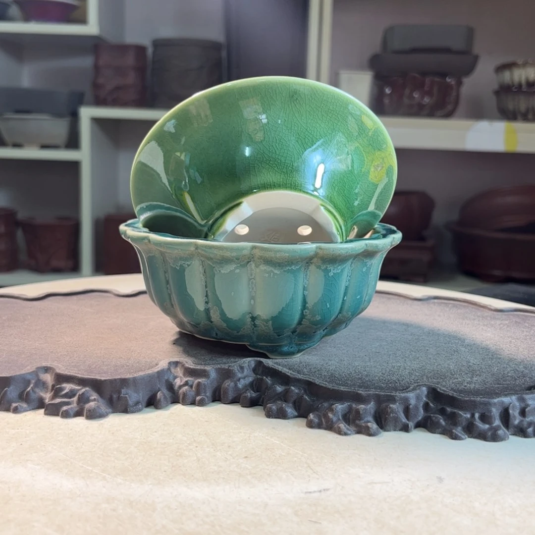 紫砂花盆瑕疵火烈缺口5-144-11