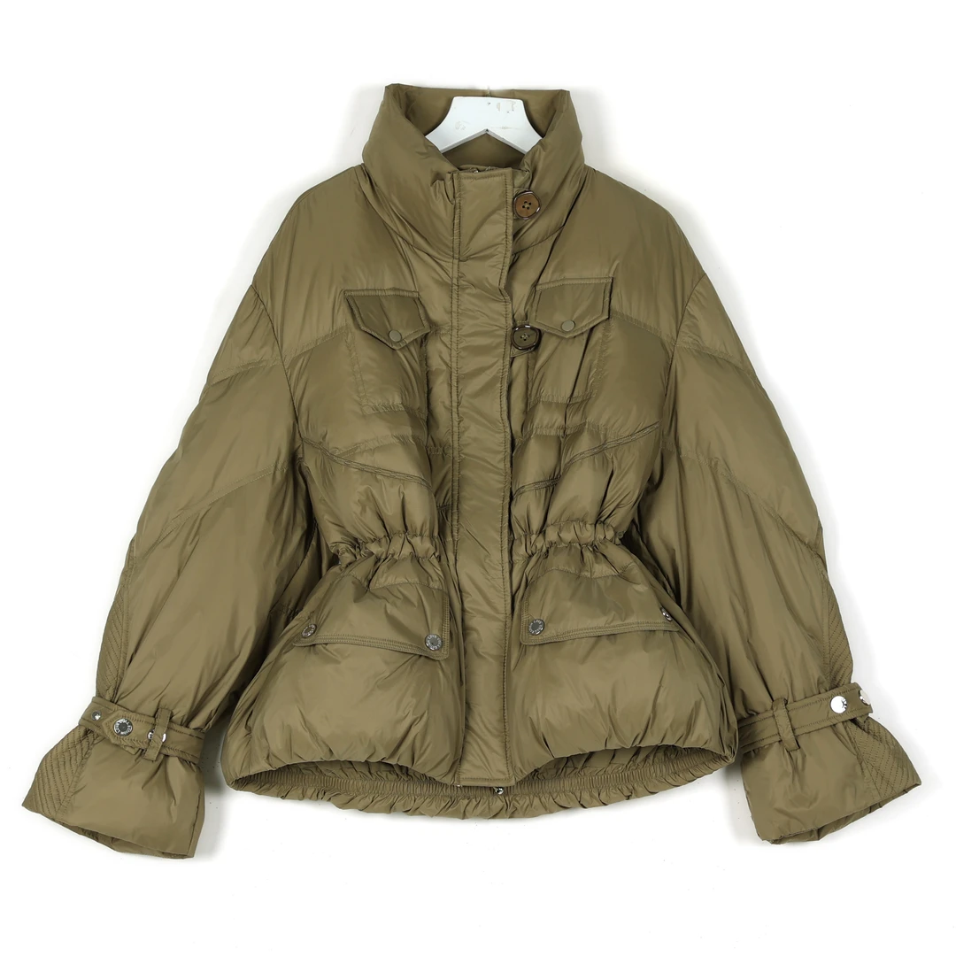 【千屿Sheila】两粒扣冬季立领女士收腰羽绒服234-YRF/0923-9201