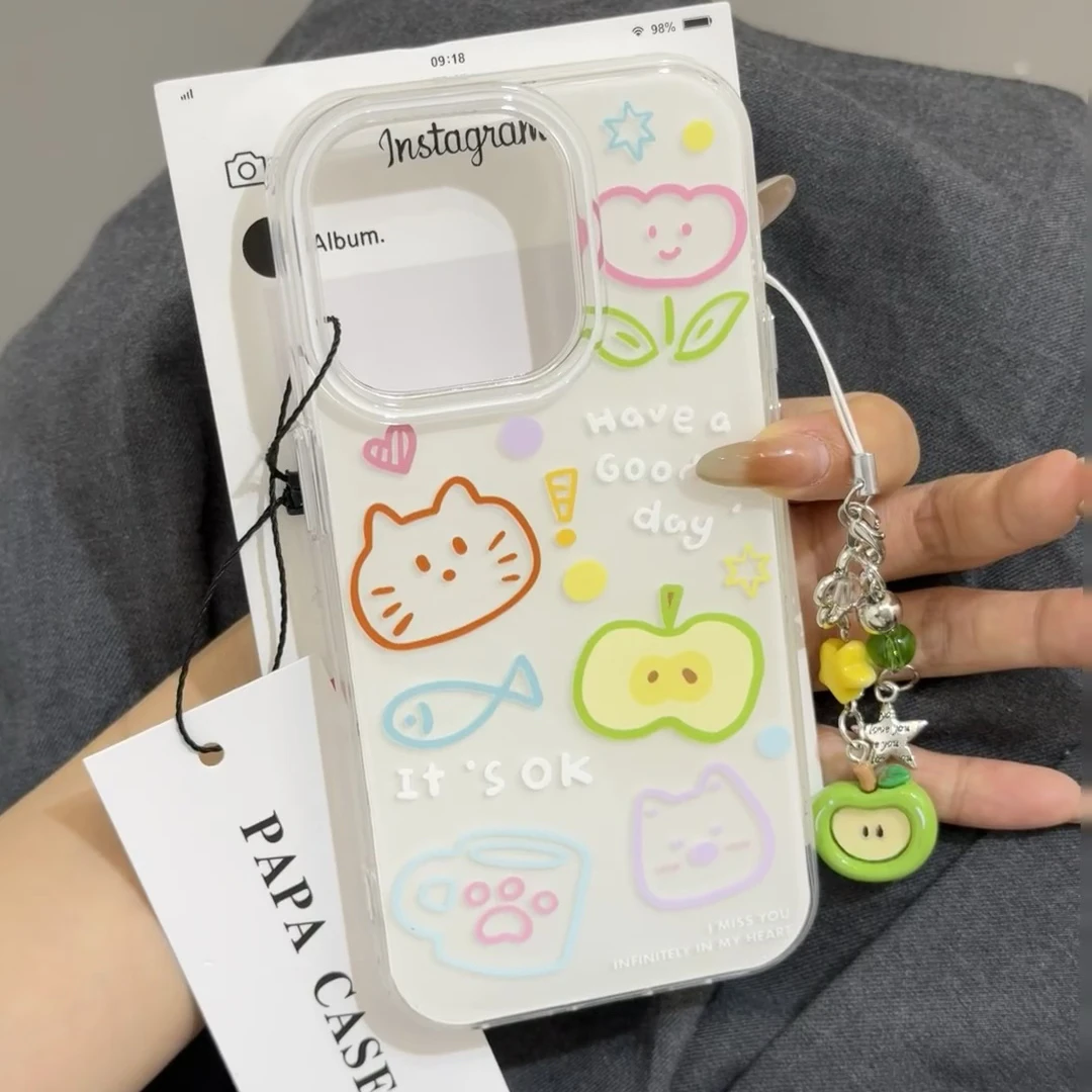 苹果小猫适用苹果华为vivo小米oppo女iphone15/16/14手机壳