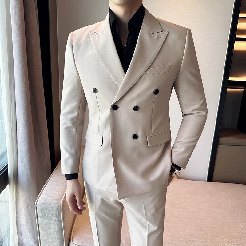 英伦商务职业西装男套装韩版修身时尚休闲西服外套潮新郎结婚礼服