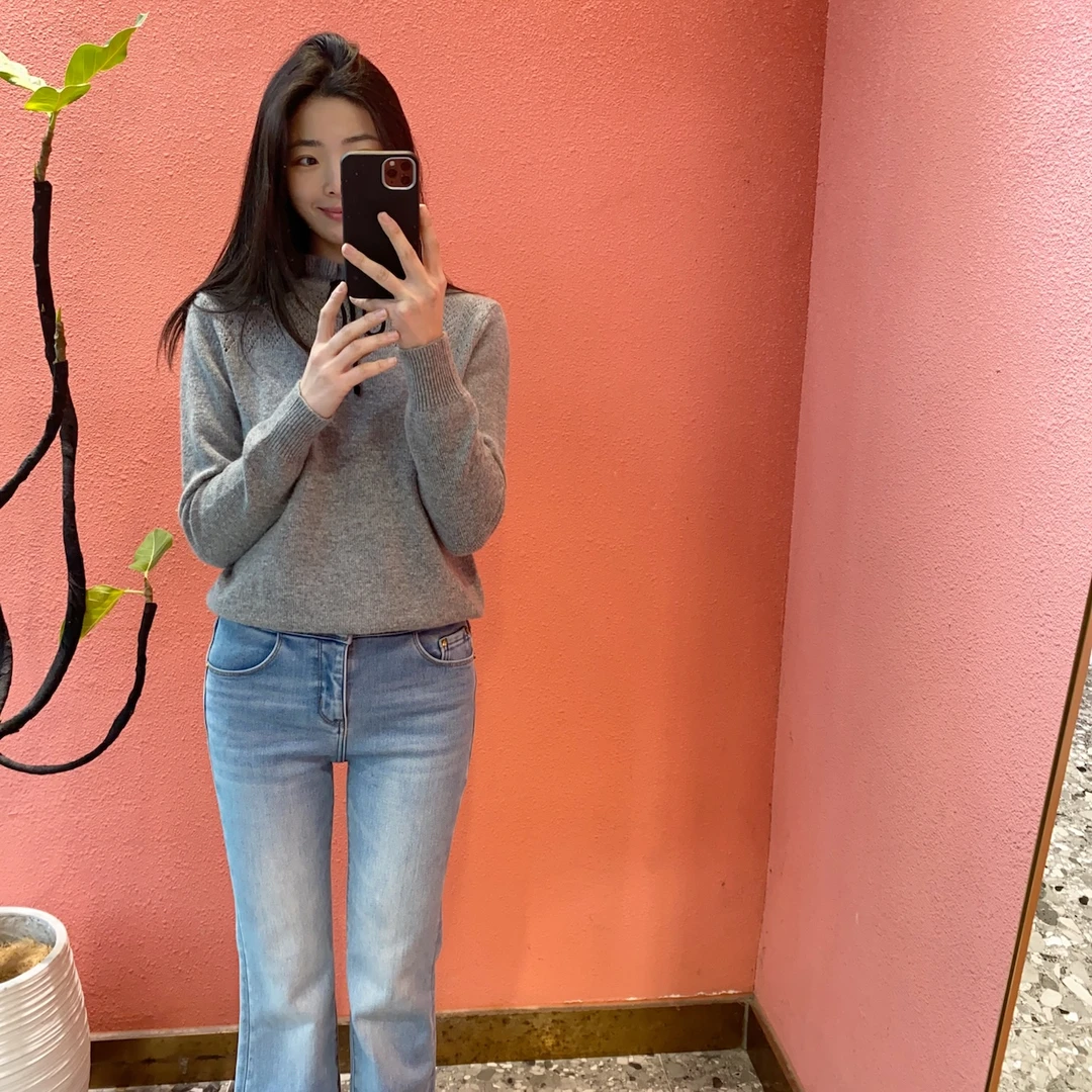 （默茗服装）花边领抽绳针织上衣