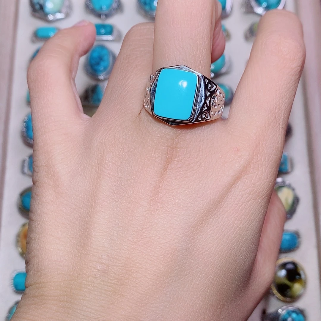 绿松石银S925镶嵌颈饰