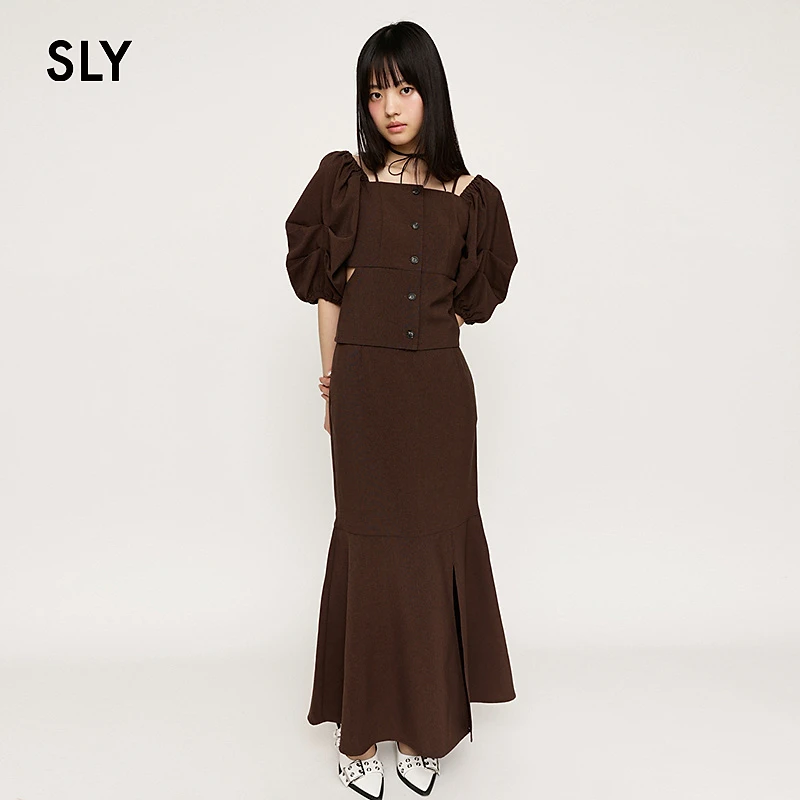 2024夏季复古风多穿法两件套衬衫连衣裙女030HSM33-1471