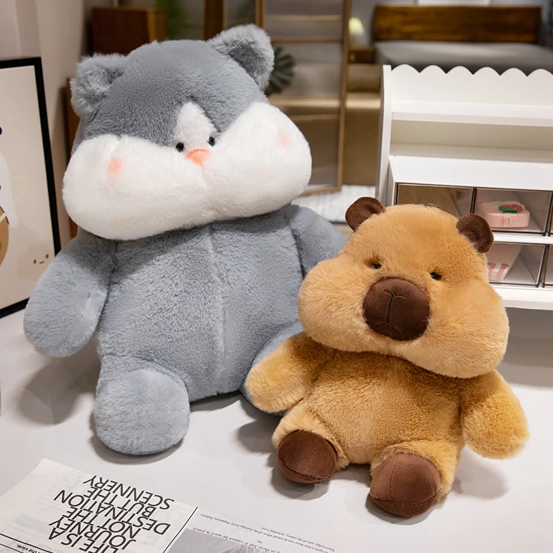 胖嘟嘟卡皮巴拉公仔毛绒玩具大号陪睡抱枕女生床上狗狗玩偶布娃娃