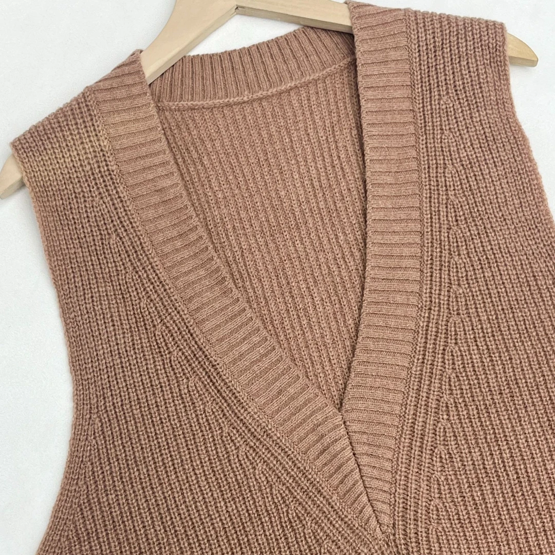 GP-046-女款宽松型纯色毛针织衫